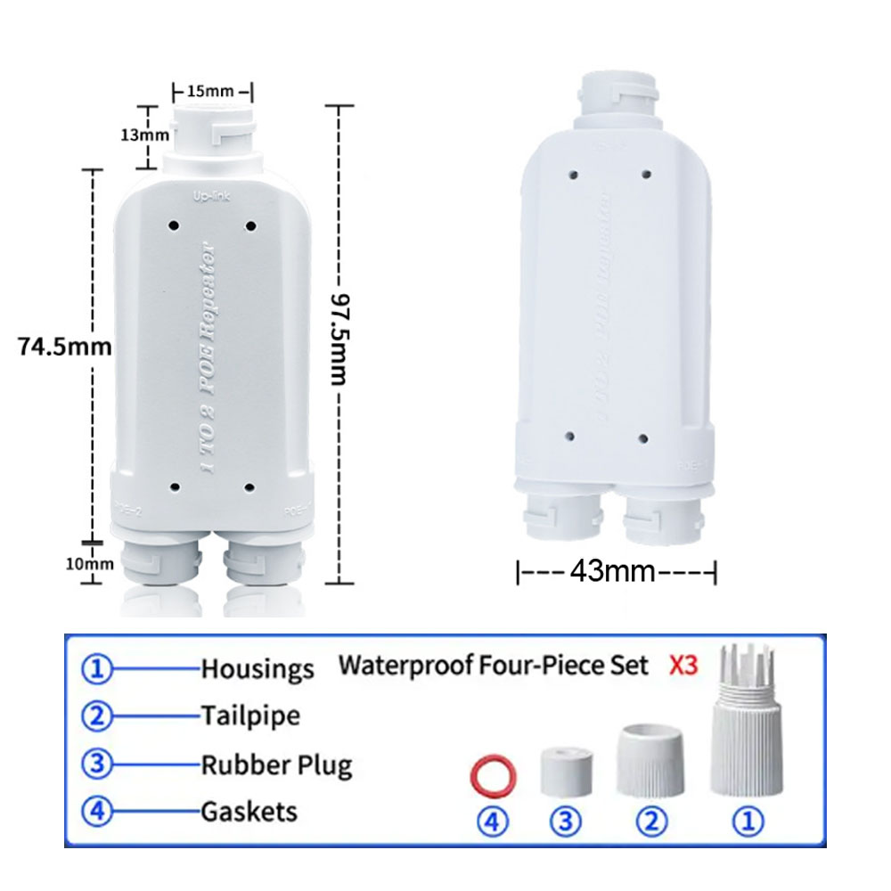 Waterproof POE 2 port Repeater - Power Over Ethernet review and price